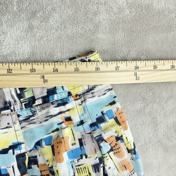 IE Pleated Cityscape Skirt Knee Length A Line Size 12 Maximalism Abstract - Picture 8 of 8